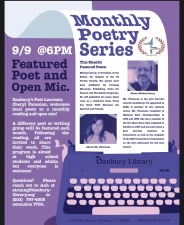 Danbury Second Wednesday Night Poetry- Faith Vicinanza and Michael Garry & Open Mic